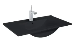 Atlantic wastafel Kyra zwart keramiek 80 cm