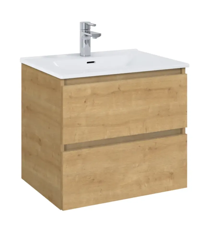 Atlantic wastafel Skappa wit keramiek 60 cm