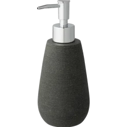 Atlantic zeepdispenser natuursteenlook met ribbels Antraciet