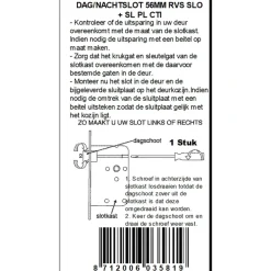 ATZ Insteekslot dag- /nachtslot met RVS voorplaat Doorn 50mm PC 55mm