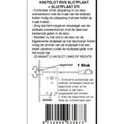 ATZ Insteekslot kastslot met RVS voorplaat Doorn 50mm