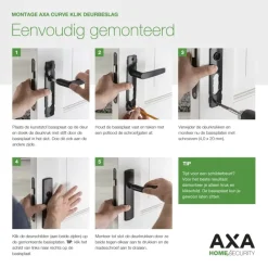 AXA binnendeur rozet klik rond blind met profielcilindergat brons