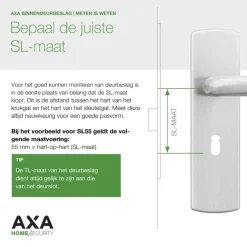 AXA deurkrukset Curve Blok aluminium blindschild klaviersleutel