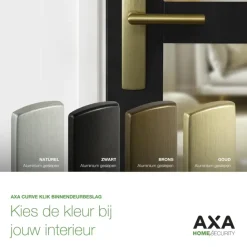 AXA deurkrukset Curve Blok aluminium blindschild sleutelgat PC72
