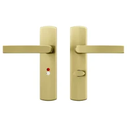 AXA deurkrukset Curve Blok goud blindschild zilver wc-/badkamersluiting 63/8