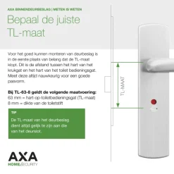 AXA deurkrukset Curve Blok goud blindschild zilver wc-/badkamersluiting 63/8