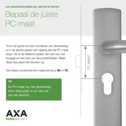 AXA deurkrukset Curve Blok goud blindschild sleutelgat PC72
