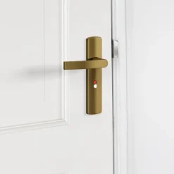 AXA deurkrukset Curve klik blindschild met wc-/badkamersluiting brons