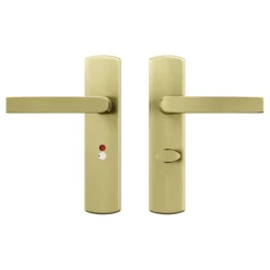 AXA deurkrukset Curve klik blindschild met wc-/badkamersluiting goud