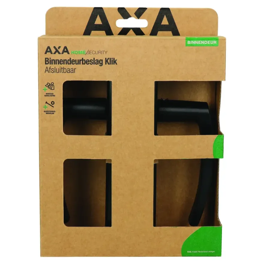 AXA deurkrukset Curve klik blindschild met profielcilindergat zwart