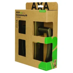 AXA deurkrukset Curve klik blindschild met cilindergat brons