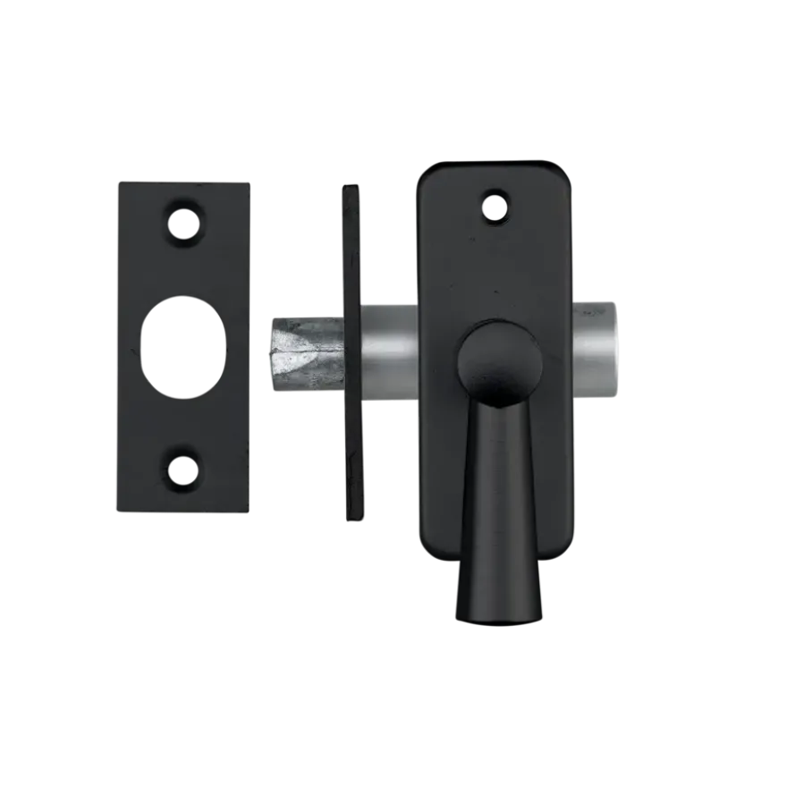 AXA inboorgrendel doornmaat 25mm zwart incl sluitplaat