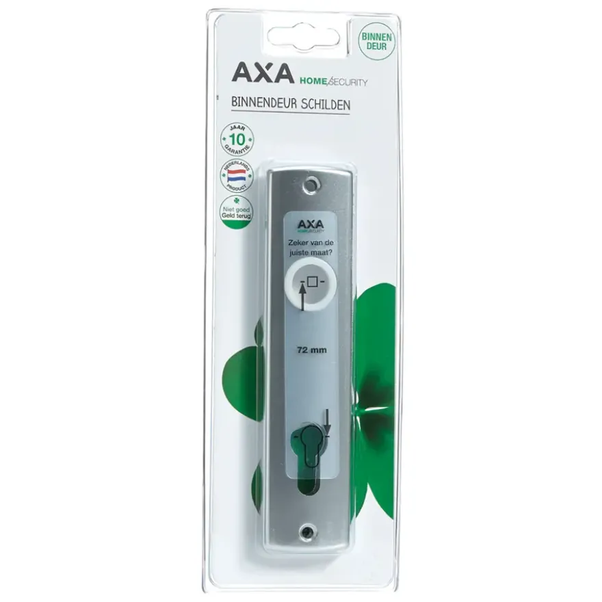 AXA langschild binnendeur aluminium kruk/cilinder 72 mm