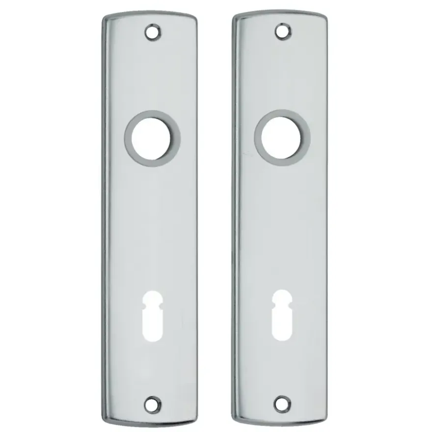 AXA langschild binnendeur aluminium kruk/sleutel 72 mm