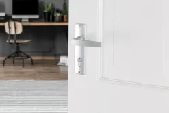 AXA langschild binnendeur aluminium kruk/cilinder 72 mm