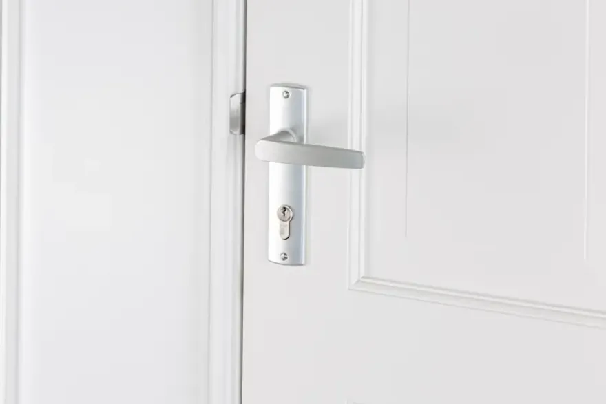 AXA langschild binnendeur aluminium kruk/cilinder 72 mm