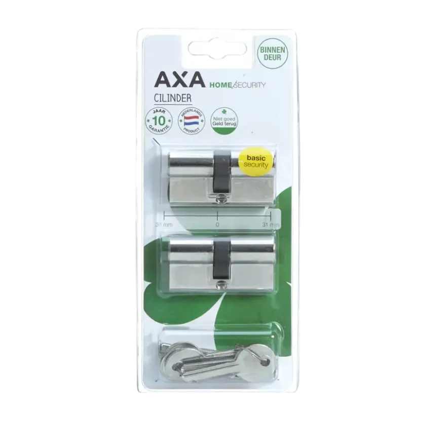AXA profielcilinder 30-30mm gelijksluitend 2 stuks
