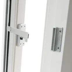 AXA Raamsluiting met drukknop links aluminium