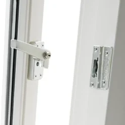 AXA raamsluiting met slot SKG 1-ster links aluminium buitendraaiend