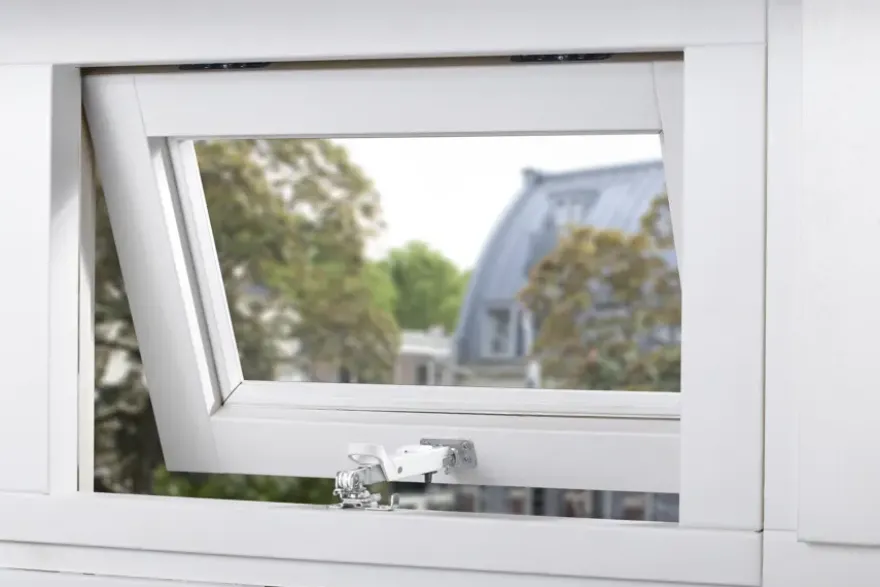 AXA raamuitzetter combi SKG 2-sterren rvs wit buitendraaiend