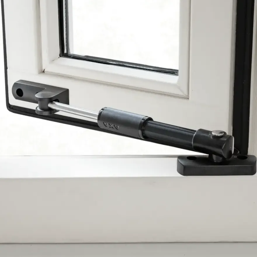 AXA telescopische raamuitzetter zwart 20 cm buitendraaiend