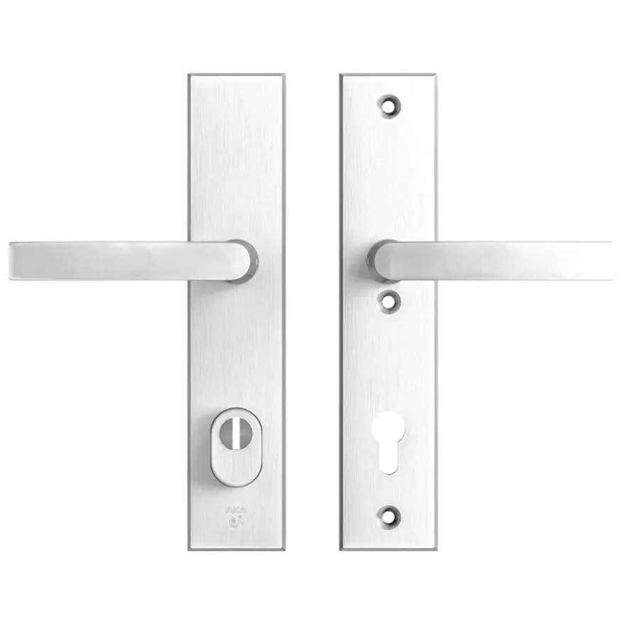 AXA veiligheidsbeslag Edge achterdeur aluminium langschild met SKG 3-sterren 92 mm