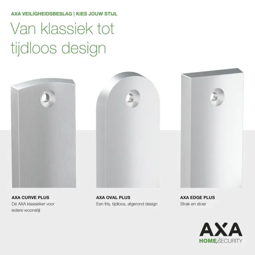 AXA veiligheidsbeslag Edge achterdeur aluminium langschild met SKG 3-sterren 92 mm