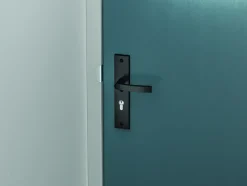 AXA veiligheidsbeslag Edge voordeur zwart langschild met SKG 3-sterren 72 mm