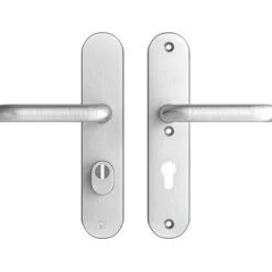 AXA veiligheidsbeslag Oval achterdeur aluminium langschild met SKG 3-sterren 72 mm