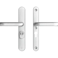 AXA veiligheidsbeslag Oval achterdeur aluminium smal schild met SKG 3-sterren 55 mm