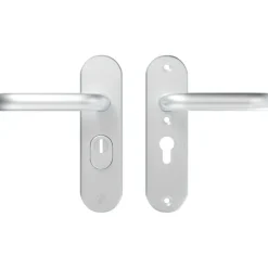 AXA veiligheidsbeslag Oval achterdeur aluminium kortschild met SKG 3-sterren 52 mm