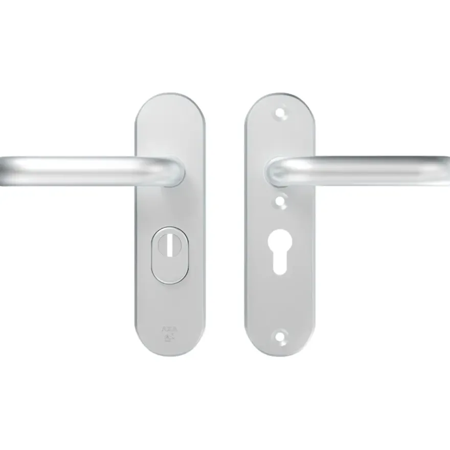 AXA veiligheidsbeslag Oval achterdeur aluminium kortschild met SKG 3-sterren 52 mm
