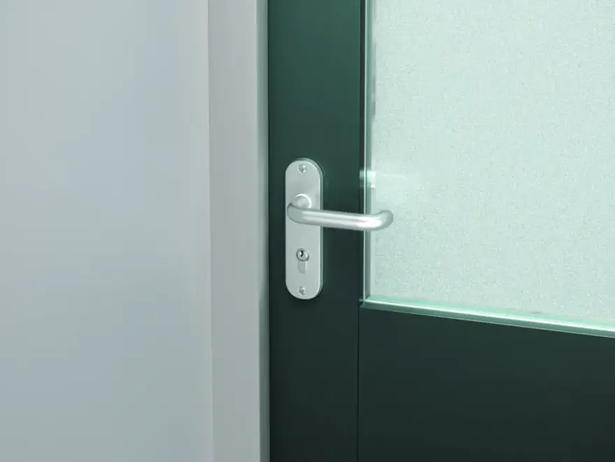 AXA veiligheidsbeslag Oval achterdeur aluminium kortschild met SKG 3-sterren 52 mm