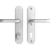 AXA veiligheidsbeslag Oval achterdeur aluminium langschild met SKG 3-sterren 92 mm