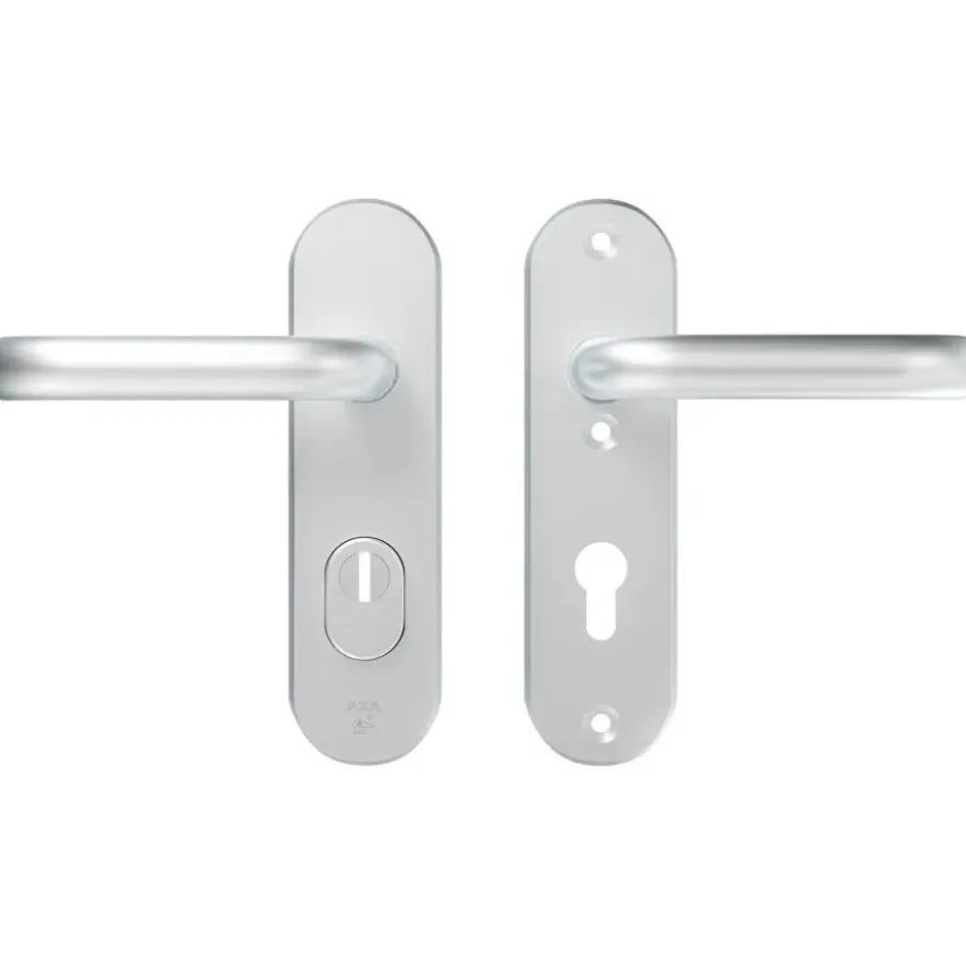 AXA veiligheidsbeslag Oval achterdeur aluminium kortschild met SKG 3-sterren 72 mm