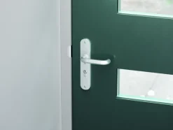 AXA veiligheidsbeslag Oval voordeur aluminium langschild met SKG 3-sterren 55 mm