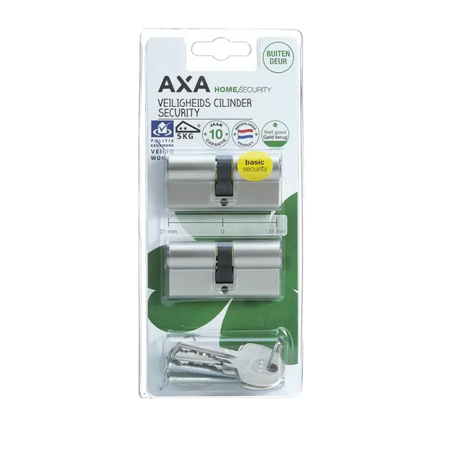 AXA veiligheidscilinder security 30-30mm SKG** gelijksluitend 2 stuks