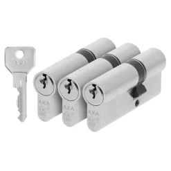 AXA veiligheidscilinder security 30-45mm SKG** gelijksluitend 3 stuks