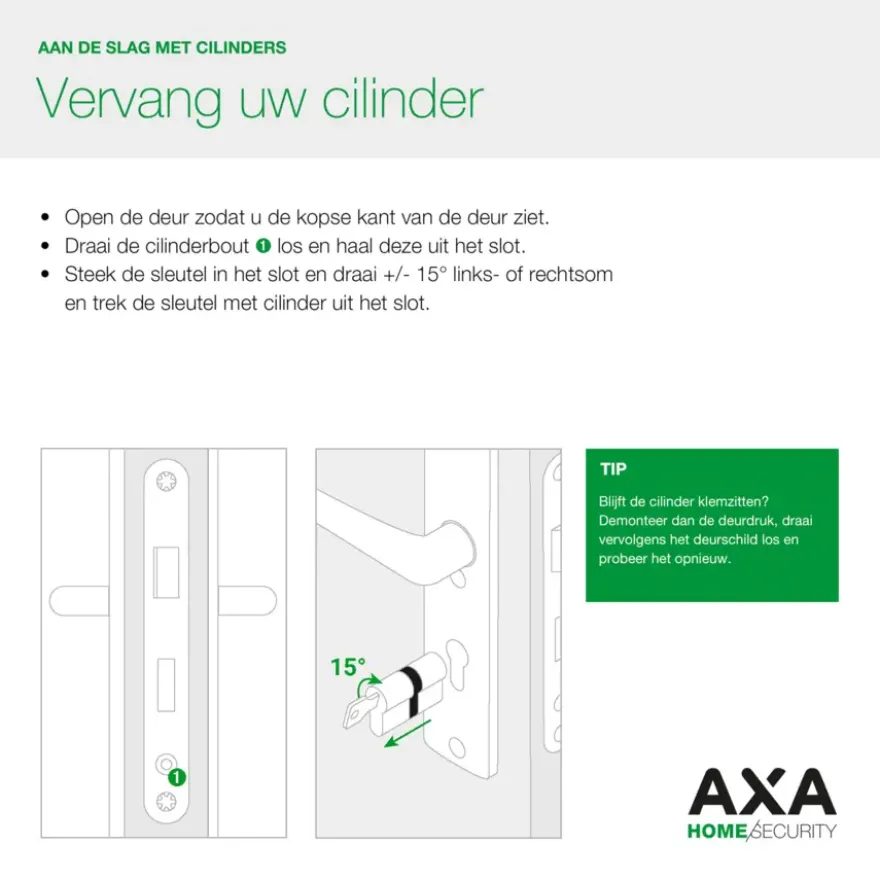 AXA veiligheidscilinder xtreme enkel 30-10mm SKG***