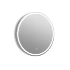 Badkamerspiegel Isla met verlichting rond 60 x 60 cm ø 60 cm met lijst chroom