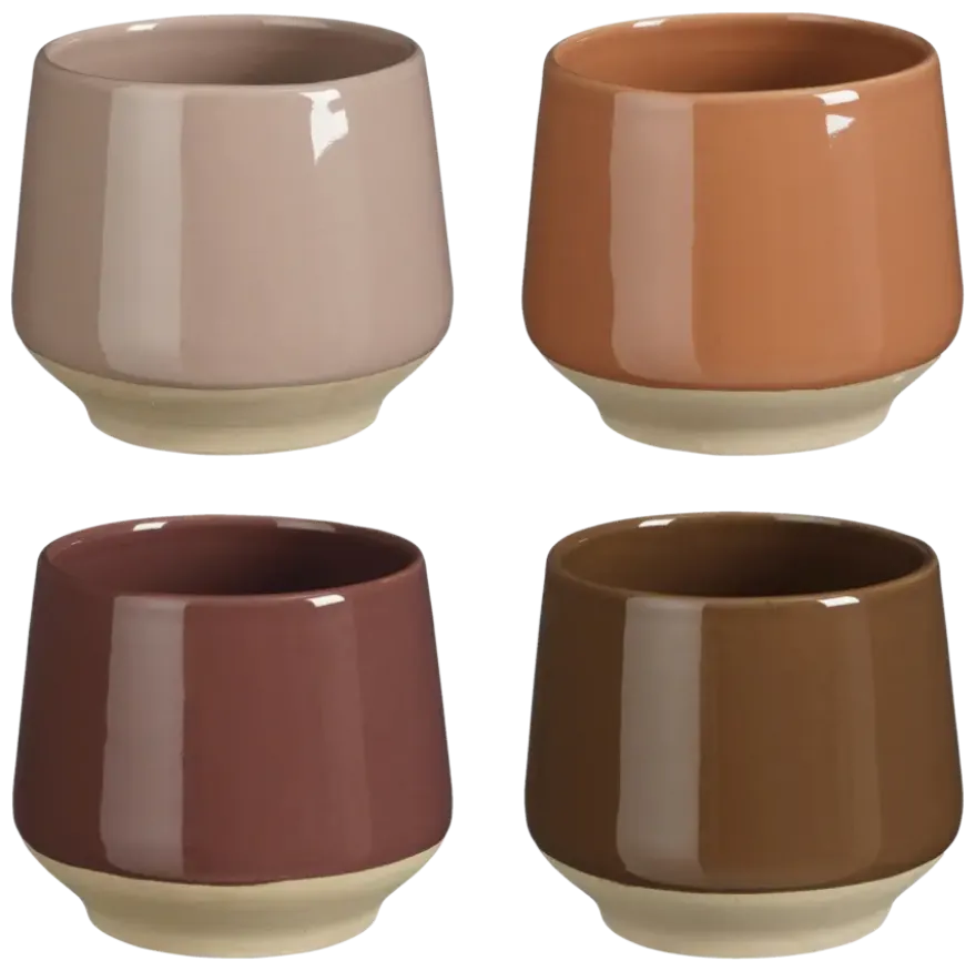 Beker donker rood donker grijs licht roze donker bruin - h7xd7cm