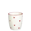 Beker hart rood - h8,5xd8cm