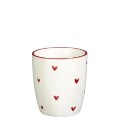Beker hart rood - h8,5xd8cm