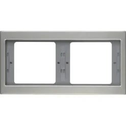 Berker K5 Afdekraam 2-voudig RVS