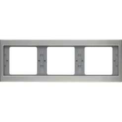 Berker K5 Afdekraam 3-voudig RVS