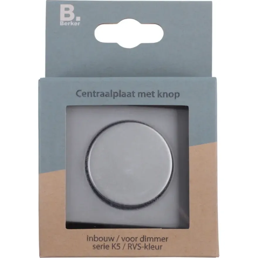 Berker K5 Centraalplaat Dimmer RVS