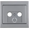 Berker K5 Centraalplaat Radio/TV RVS