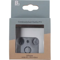 Berker K5 Centraalplaat Radio/TV RVS