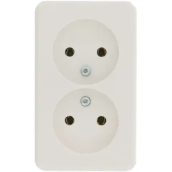 Berker Opbouw Dubbel Stopcontact Wit