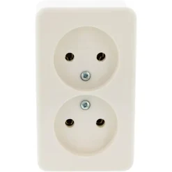 Berker Opbouw Dubbel Stopcontact Wit